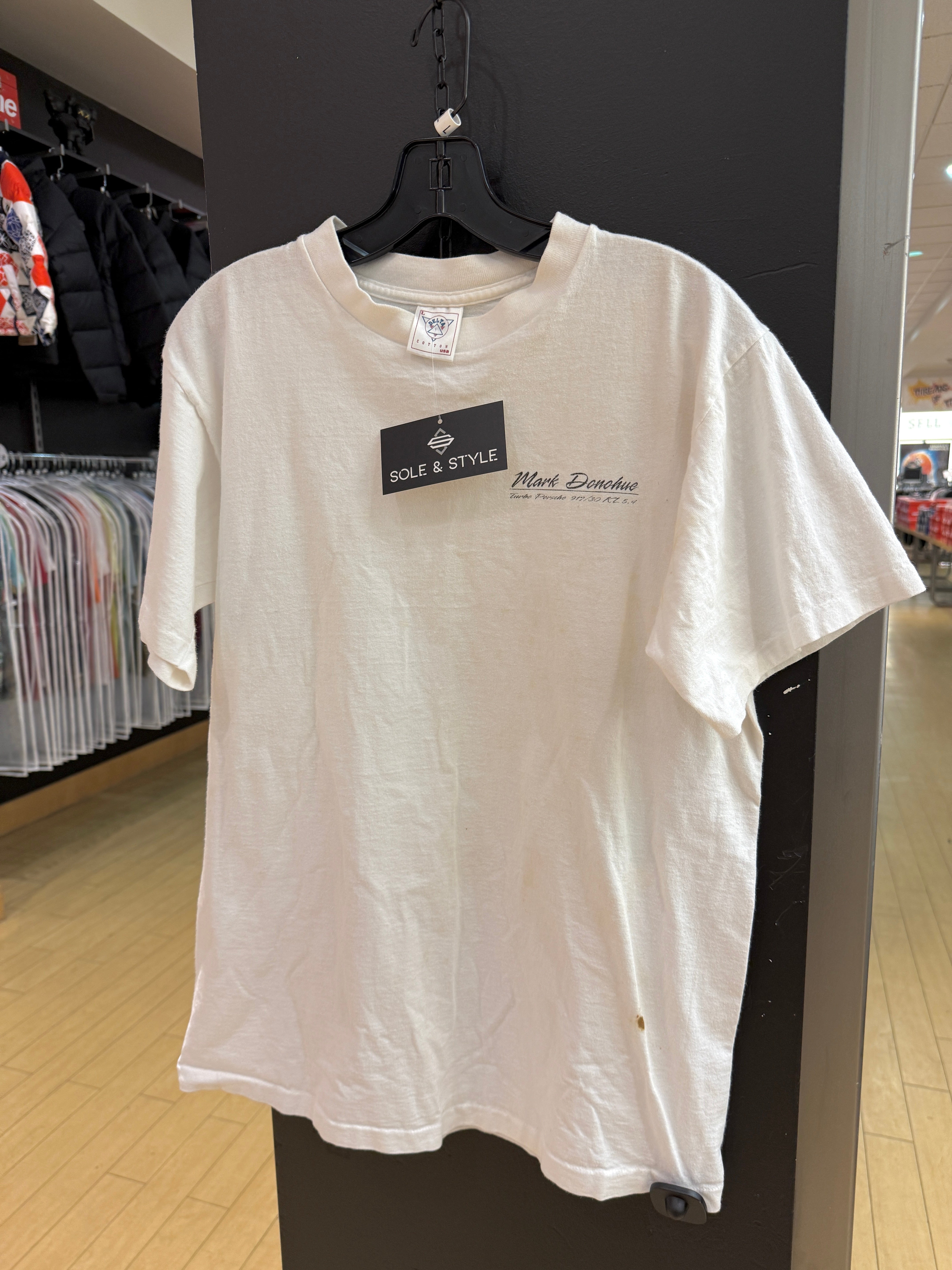 90s Mark Donohue LeMans Porsche Tee Sz L