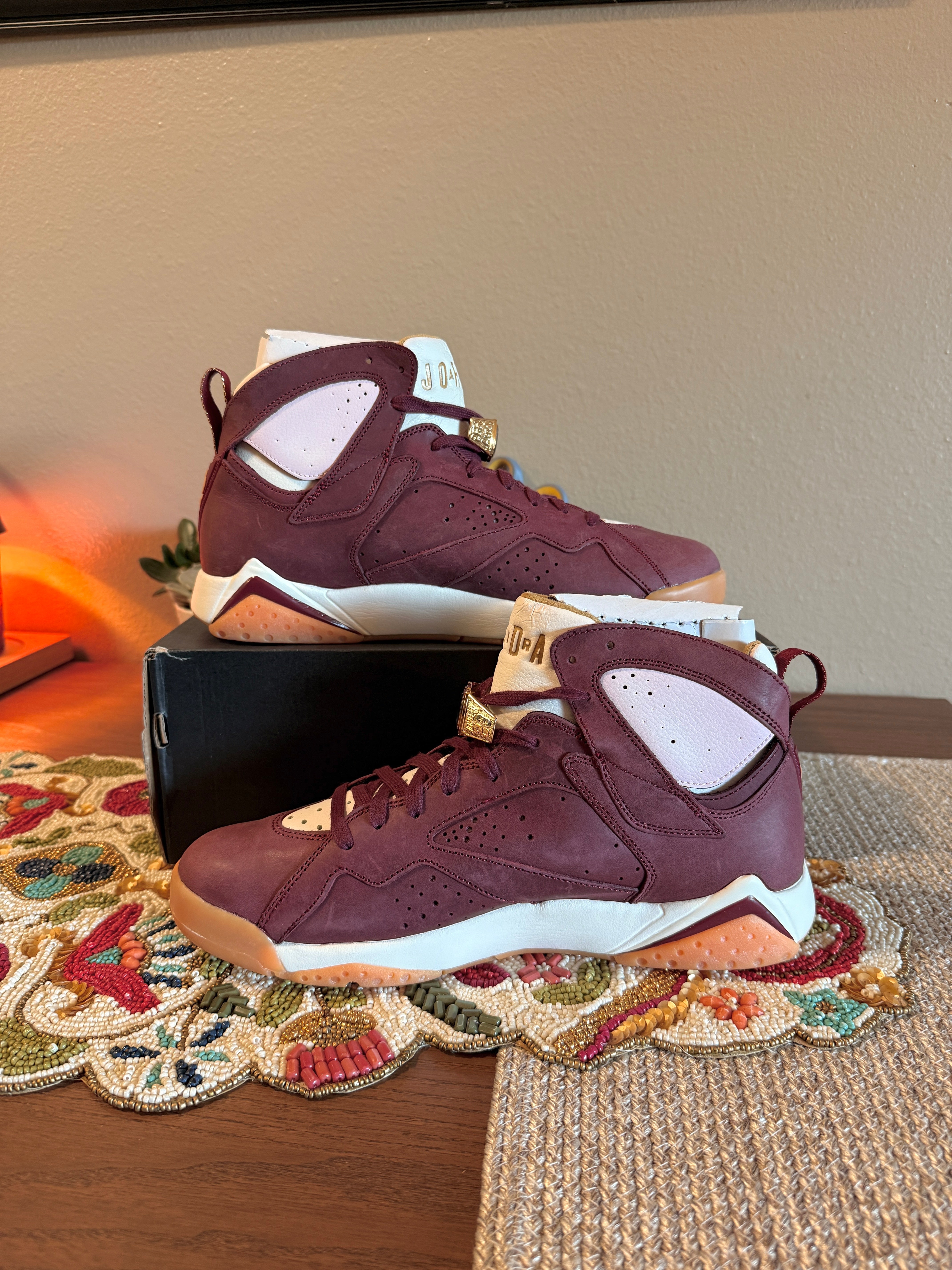 Jordan 7 Retro Championship Pack Cigar Size 10.5 REP BOX