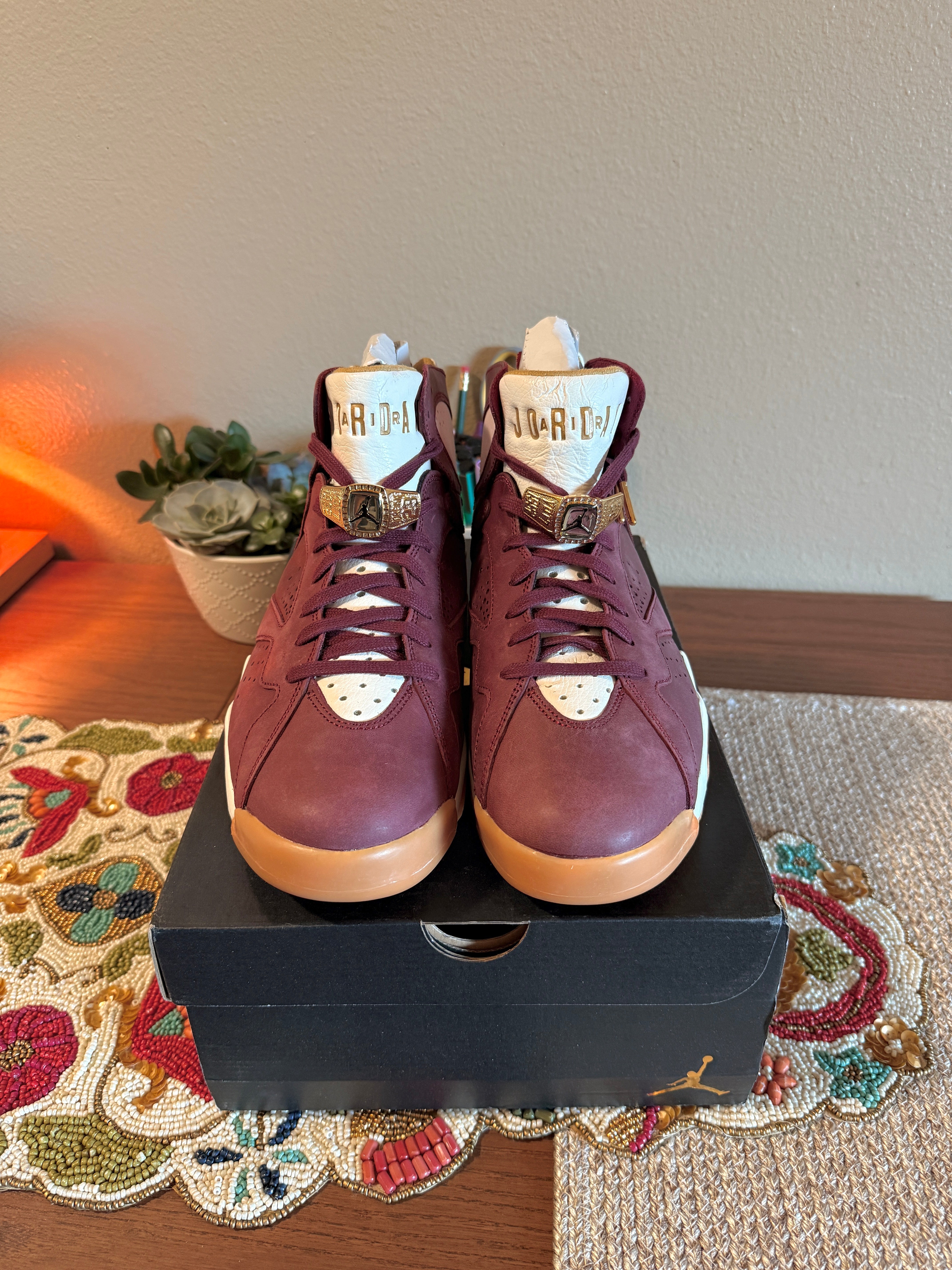 Jordan 7 Retro Championship Pack Cigar Size 10.5 REP BOX