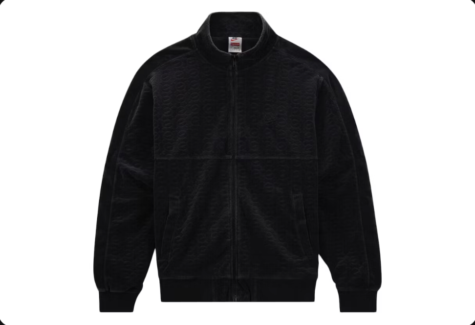 Nike x Supreme Velour Track Jacket Black SS21 Size S