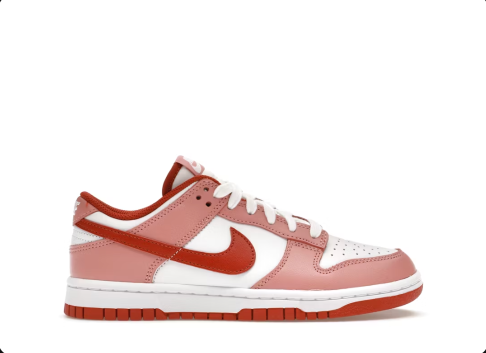 Nike Dunk Low Red Stardust Size 5M / 6.5W (Box Missing Lid)