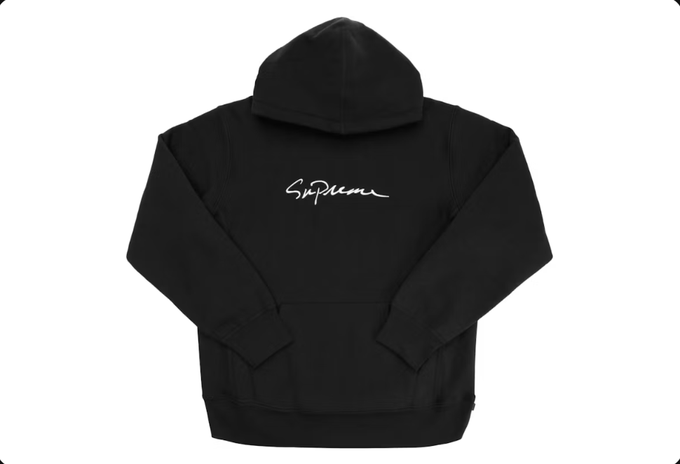 Supreme Classic Script Sweatshirt Black FW18 Sz L