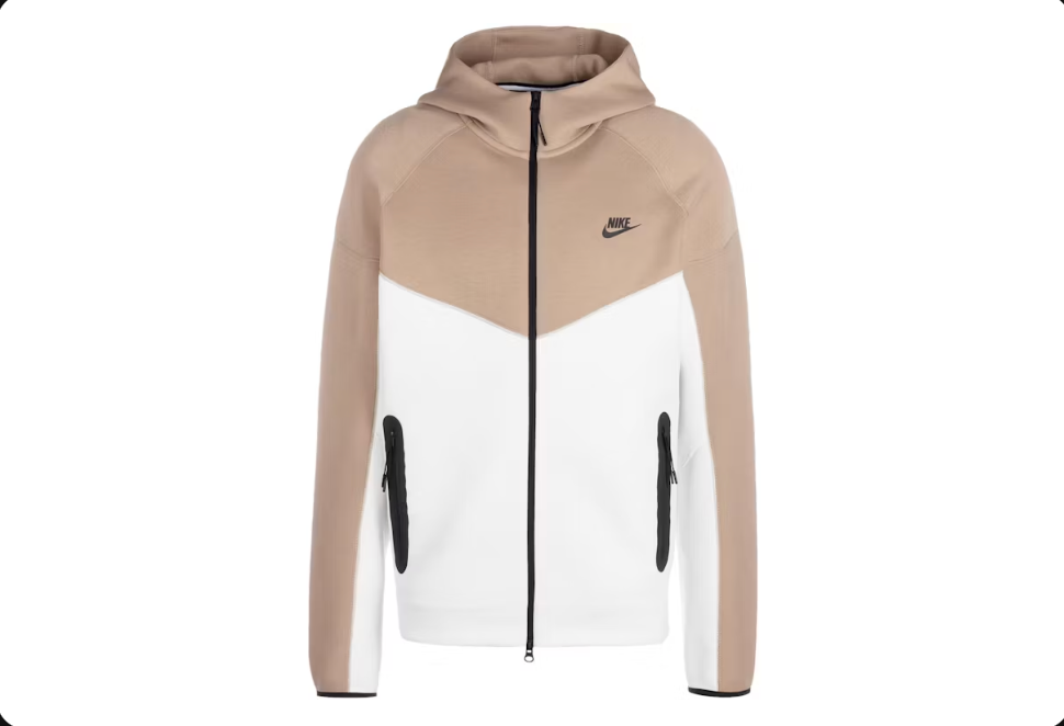 Nike Tech Fleece Windrunner Full-Zip Hoodie Summit White / Khaki / Black Size XXL