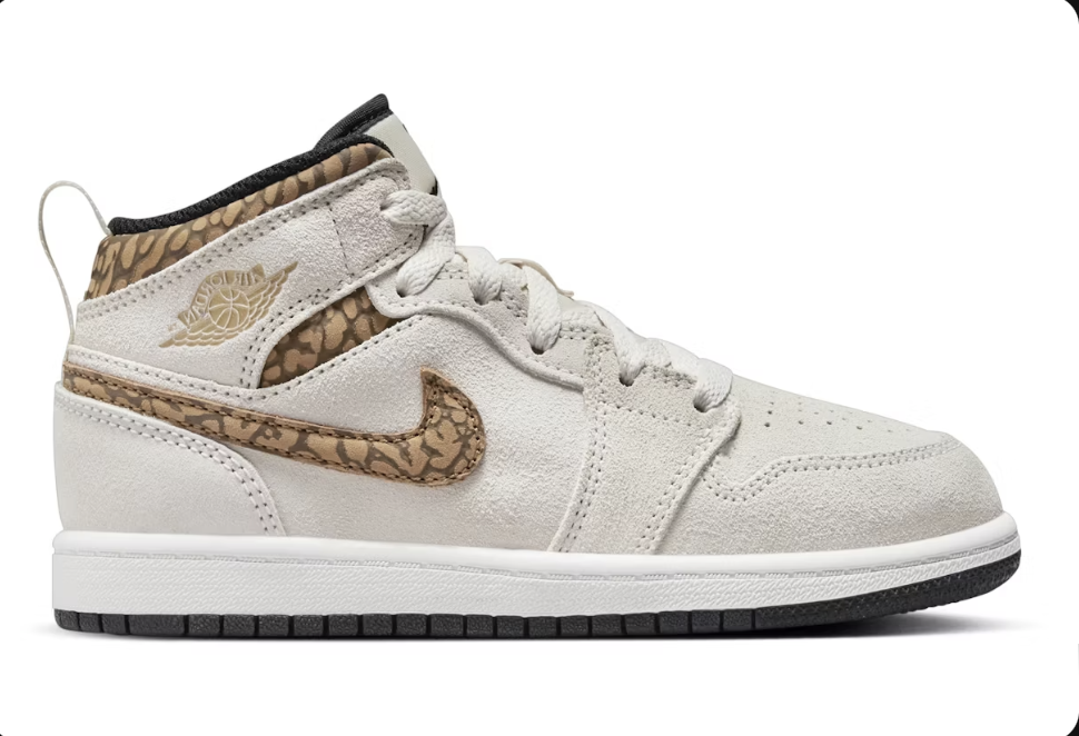 Jordan 1 Mid SE Light Orewood Brown (PS) Sz 3Y (NO BOX LID)