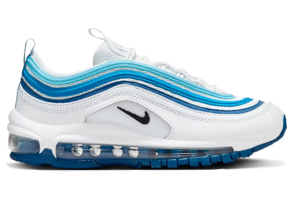 Nike Air Max 97 Summit White / Court Blue (GS) Sz 4.5Y (NO BOX LID)