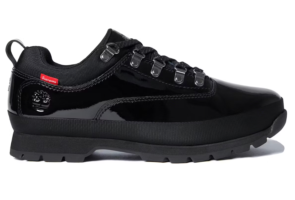 Supreme x Timberland Euro Hiker Low Patent Leather Black Sz 11 (USED)