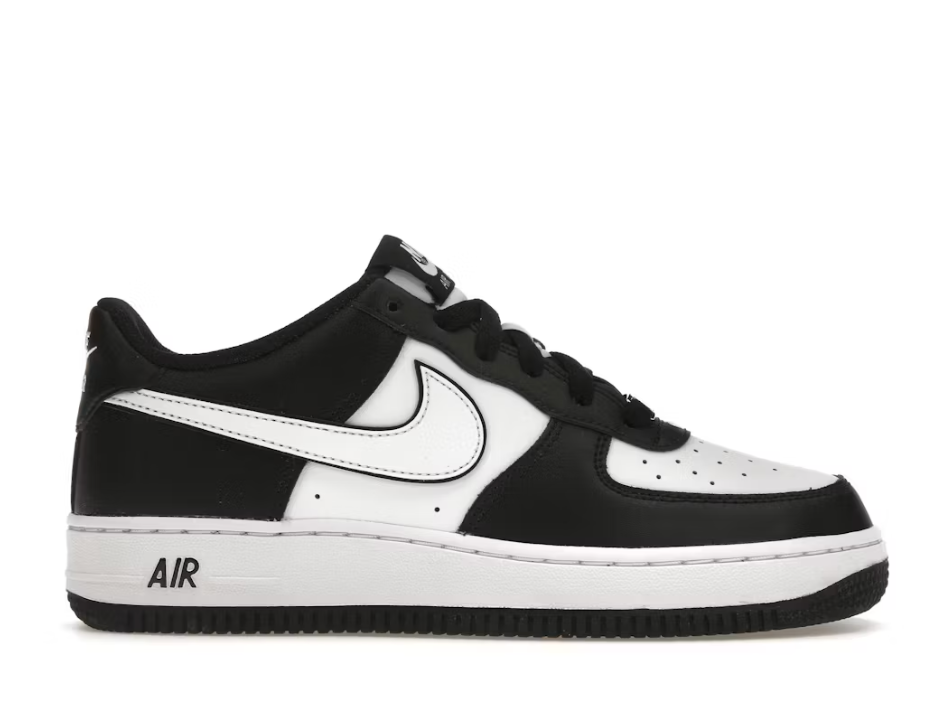 Nike Air Force 1 Low LV8 2 White Swoosh Panda (GS) SZ 5Y