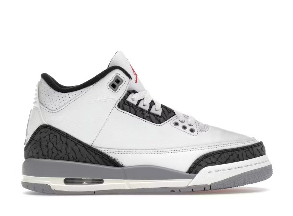 Jordan 3 Retro Cement Grey (GS) Sz 7Y (NO BOX LID)