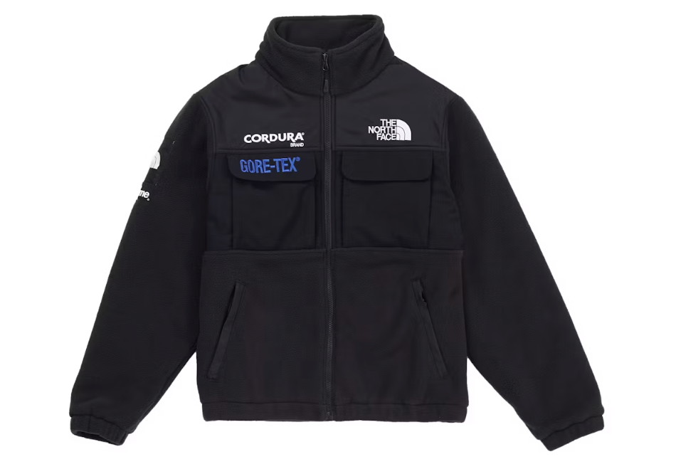 Supreme x The North Face Expedition Fleece Jacket Black FW18 (USED) SZ XL