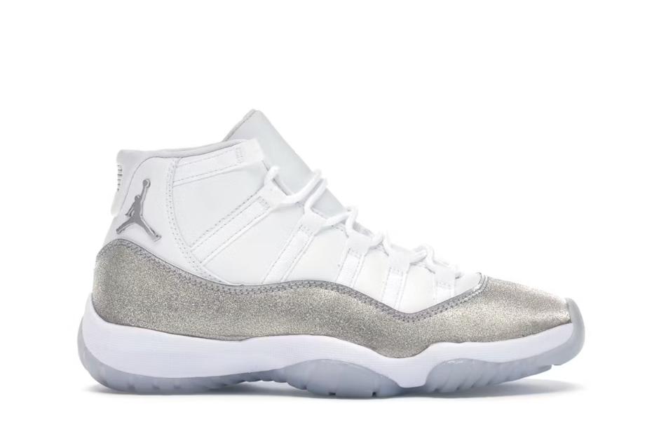 Jordan 11 Retro White Metallic Silver (Women's) SZ 7 MISSING LID