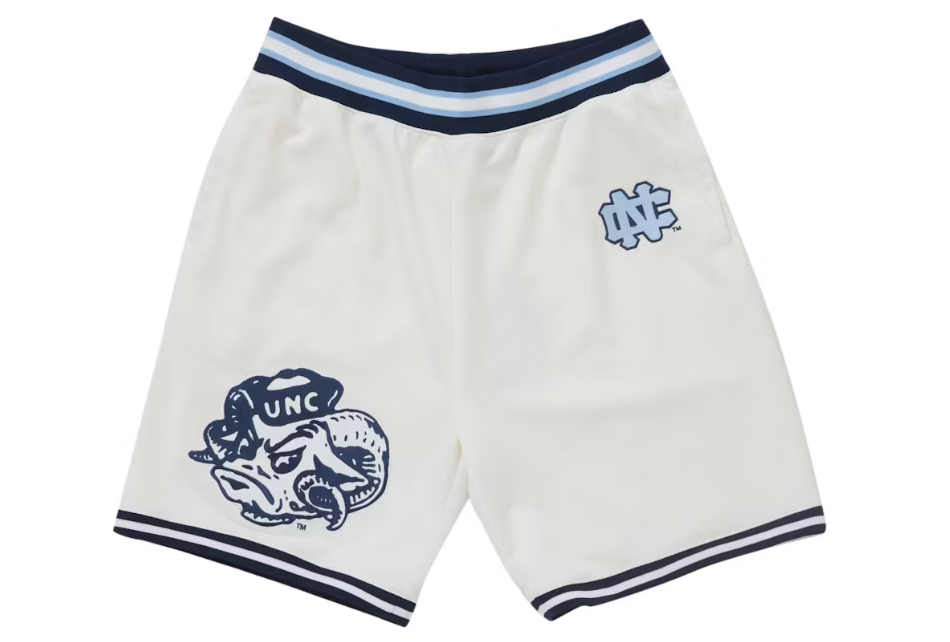 Supreme Mitchell & Ness NCAA Basketball Short White (Stained) SZ Small