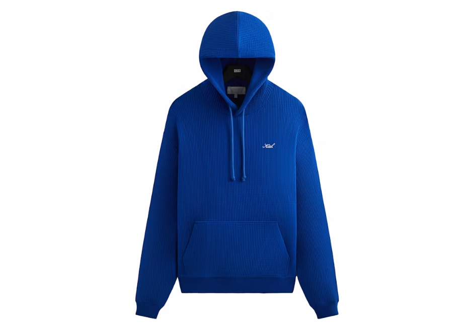 Kith Striped Interlock Williams III Hoodie Cyclone Blue Sz XS