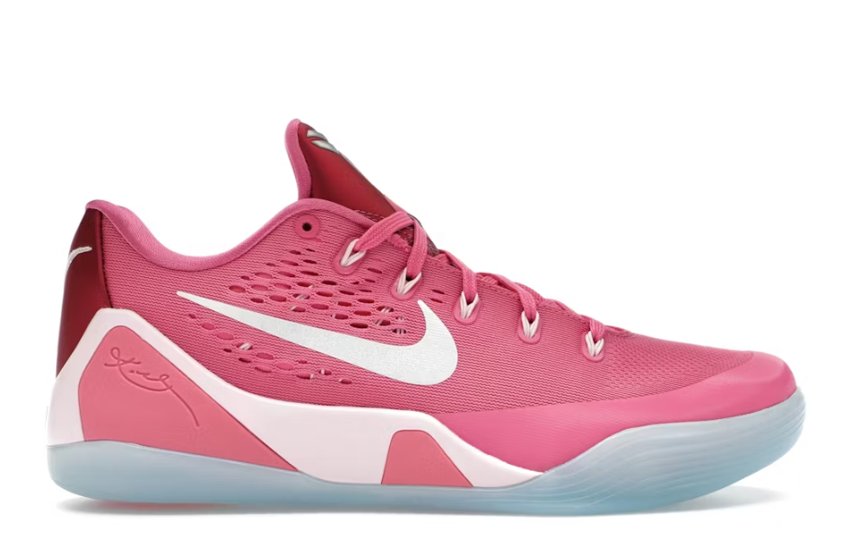 Nike Kobe 9 EM Low Protro Kay Yow Think Pink SZ 9 MISSING LID