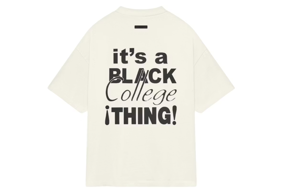 Fear of God Essentials It's A Black College Thing Tee Shell Sz M