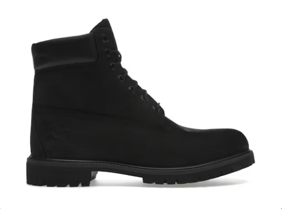 Timberland 6" Boot Black Nubuck Sz 7.5W/6Y NO BOX