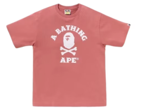 BAPE Ape Crossbone College Tee (SS25) Rust SZ 2XL