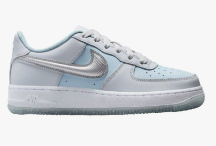 Nike Air Force 1 Low GS 'Pure Platinum Glacier Blue used SZ 4y No Box