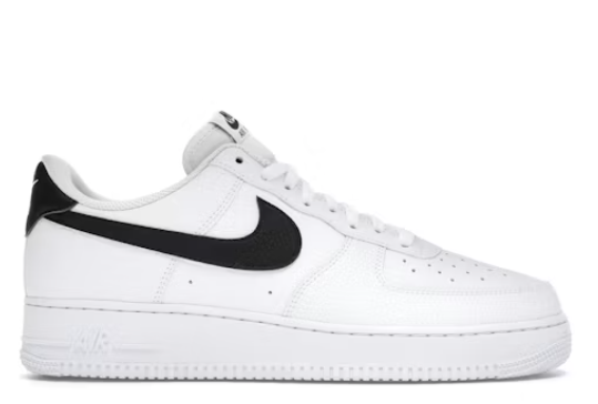 Nike Air Force 1 Low '07 White Black Pebbled Leather SZ 11 MISSING LID