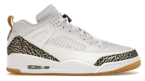 Jordan Spizike Low White Metallic Gold SZ 12 USED