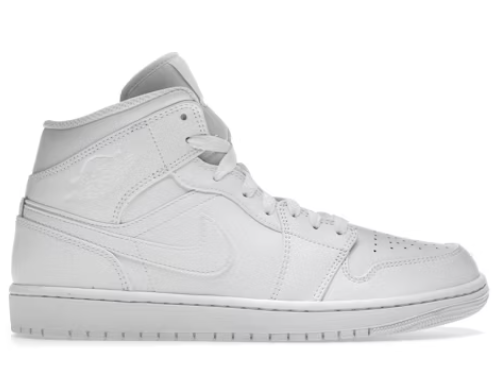 Jordan 1 Mid Triple White No Box SZ 8