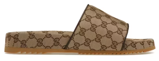 Gucci GG Slide Beige Canvas SZ 10