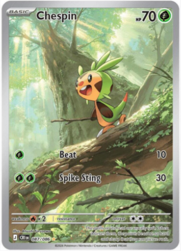 Pokémon Chespin Chaos Rising Illustration Rare Holo