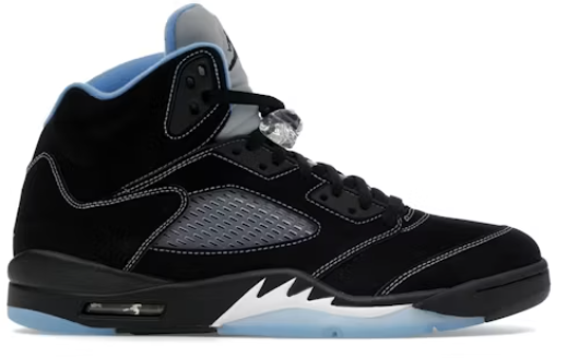 Jordan 5 Retro Black University Blue Sz 8