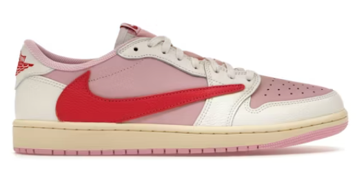Jordan 1 Retro Low OG SP Travis Scott Sail Tropical Pink SZ 8