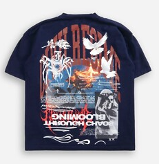CIVIL REGIME SIGN OF THE TIME NAVY SZ XL