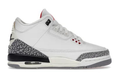 Jordan 3 Retro White Cement Reimagined (GS) (SZ 7Y)