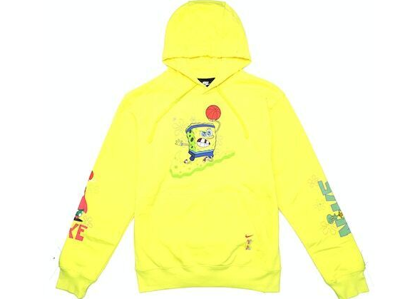 Nike Kyrie x Spongebob Dri-Fit Hoodie Dynamic Yellow M MINOR DEFECTS