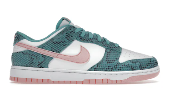 Nike Dunk Low Snakeskin Washed Teal Bleached Coral (SZ 8.5)