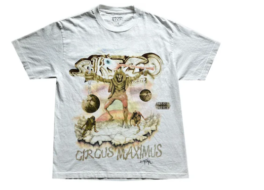 Travis Scott Utopia Tour Skitzo Circus Maximus Tee White (SZ L)