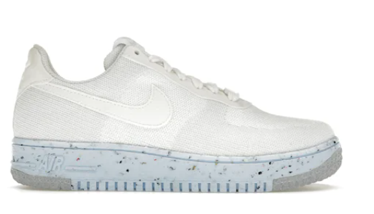 Nike Air Force 1 Low Crater Flyknit White Ice Blue (Women's) (SZ 8)