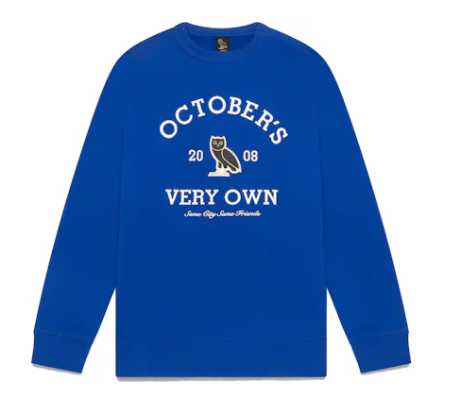 OVO Collegiate Crewneck Royal Blue (SZ XL)