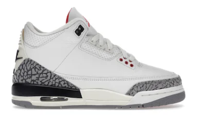 Jordan 3 Retro White Cement Reimagined (GS) (SZ 6Y USED NO BOX)