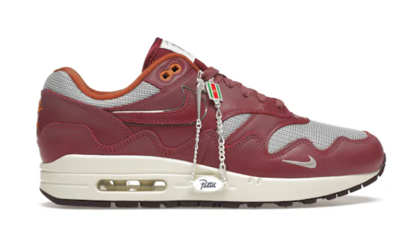 Nike Air Max 1 Patta Waves Rush Maroon (with Bracelet) (SZ 8)