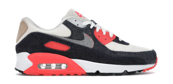 Nike Air Max 90 Denham (SZ 8.5 NO BOX HEAVY YELLOWING)