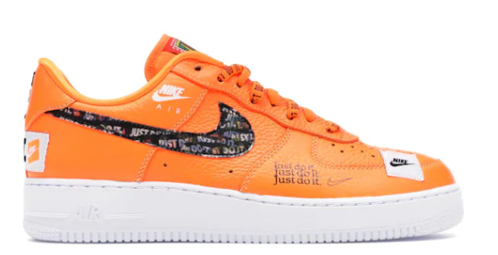 Nike Air Force 1 Low Just Do It Pack Total Orange (SZ 10 USED)