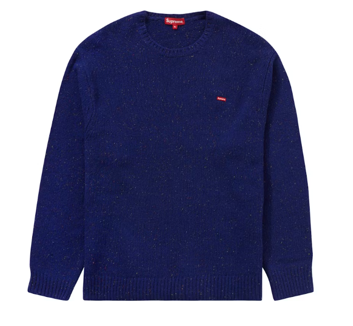 Supreme Small Box Speckle Sweater Royal SZ XL