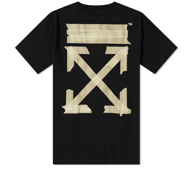 OFF-WHITE Oversized Tape Arrows Black Sz Small