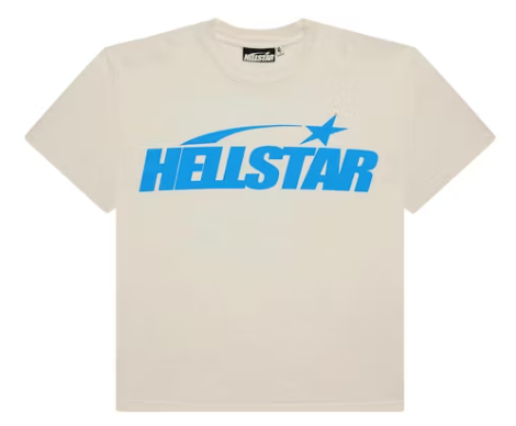 Hellstar Classic T-shirt (Regular Print) White/Blue SZ M