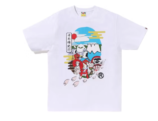 BAPE Japan Culture Ape Head Tee White Sz Medium