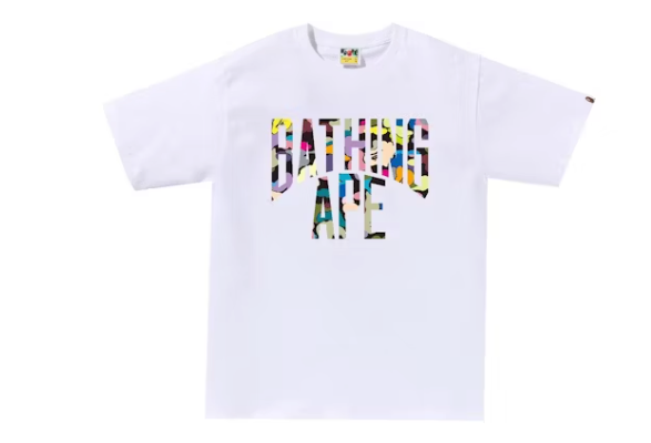 BAPE Multi Camo NYC Logo Tee Sz Medium