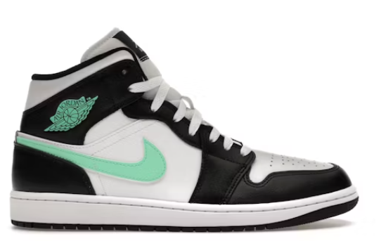 Jordan 1 Mid Green Glow SZ 7.5 MISSING LID