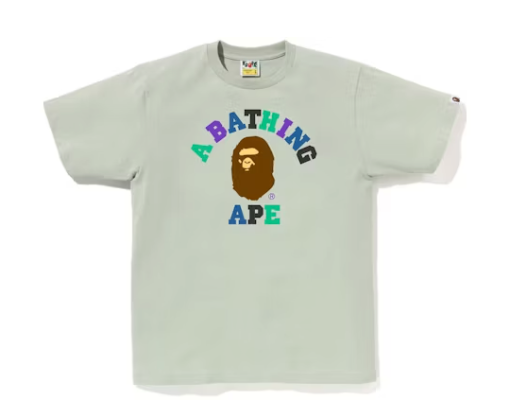 BAPE Colors College Tee (SS23) Green Sz Large