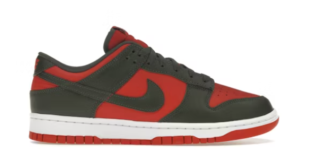 Nike Dunk Low Mystic Red Cargo Khaki SZ 10.5