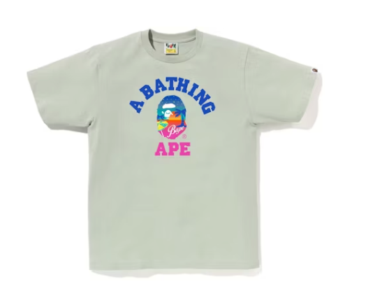 BAPE Sunset Beach Tee Green Sz X-Large