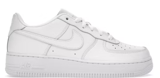 Nike Air Force 1 Low LE Triple White (GS) SZ 6Y