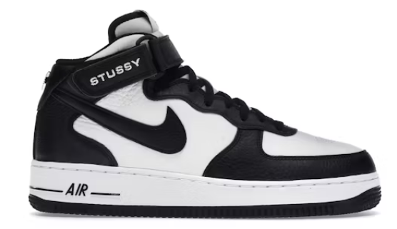 Nike Air Force 1 Mid Stussy Light Bone Black (MISMATCH SZ 9/9.5)